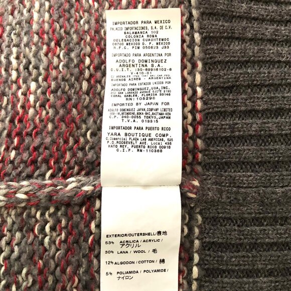 Adolfo Dominguez cardigan sweater women size P gray long sleeve open with toggle - Picture 8 of 8